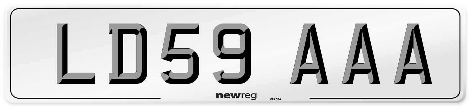 LD59 AAA Number Plate from New Reg